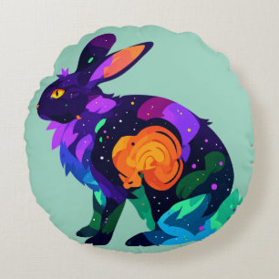 Magical Bunny Round Pillow
