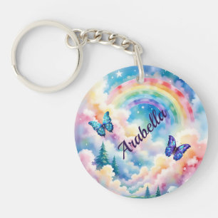 Magical Butterflies and Rainbow Colours Keychain