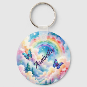 Magical Butterflies and Rainbow Colours Keychain