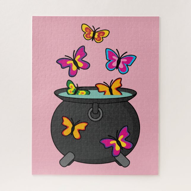 Magical Butterflies from a Cauldron Jigsaw Puzzle (Vertical)