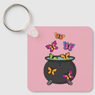 Magical Butterflies from a Cauldron Keychain
