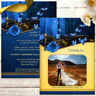 Magical Butterfly Your Photo Post Wedding Party Invitation