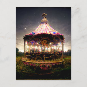 Magical carousel note card