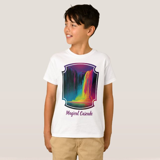 Magical cascade, captivating serenity T-Shirt (Front Full)