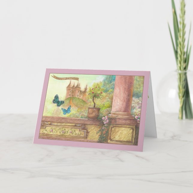 magical castle enchanting birthday card (Front)