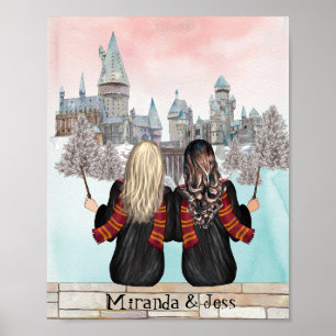 Magical Castle Wizard Portrait, Wizards Print