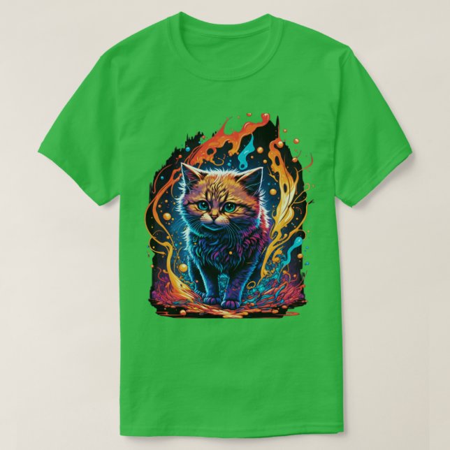 Magical Cat Design1 T-Shirt (Design Front)