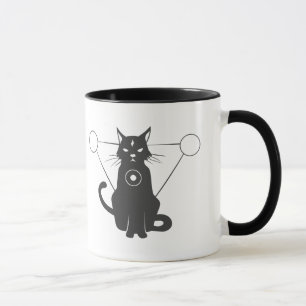 Magical cat silhouette - Choose background color Mug