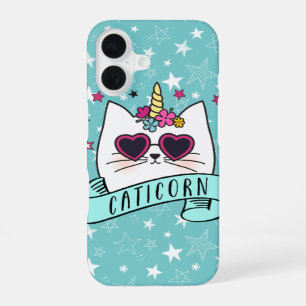 Magical Caticorn Kawaii Cartoon Unicorn Cat iPhone 16 Case