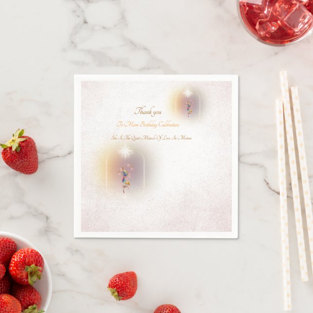  magical celebration mom’s birthday paper Napkins  (Insitu)