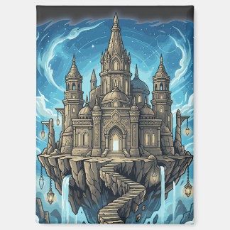 Magical Celestial Floating Castle In The Clouds Magnet