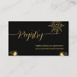 Magical Celestial Wedding Shower Gift Registry Enclosure Card