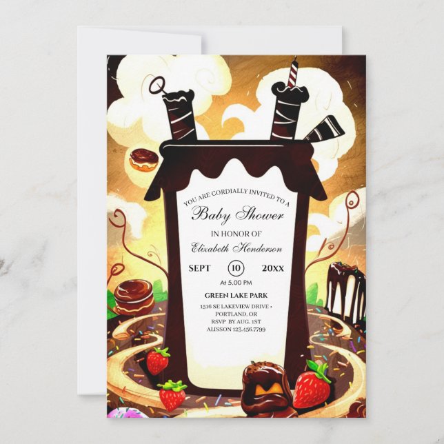 Magical Chocolate Baby Shower Invitation (Front)