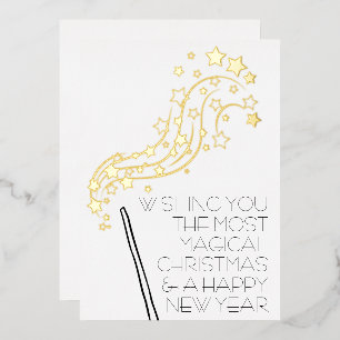 Magical Christmas Card with Gold Foil