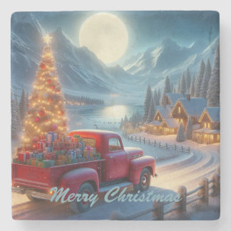 Magical Christmas Eve Delivery Stone Coaster