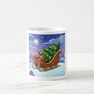 Magical Christmas Eve Sleigh Ride with Festive  Coffee Mug