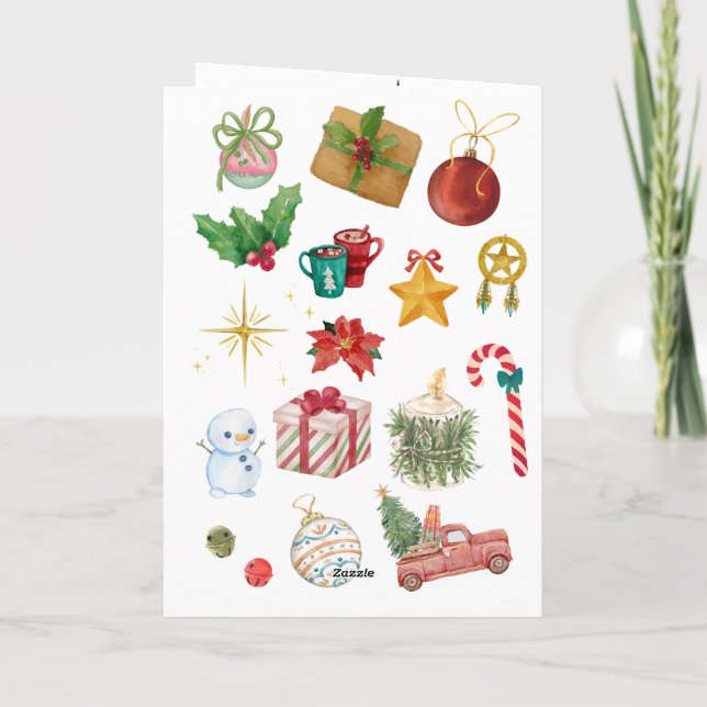 Magical Christmas Greeting Card (Back)
