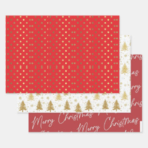 Magical Christmas Holiday Gifts Wrapping Paper Sheet