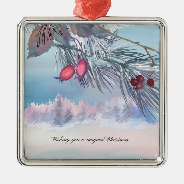 Magical Christmas Metal Ornament (Front)