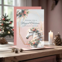 Magical Christmas New Year Horse