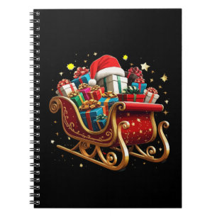 Magical Christmas Santa Sleigh & Festive Holiday Notebook