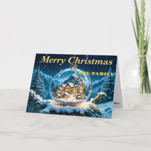 Magical Christmas Snow Globe Holiday Card