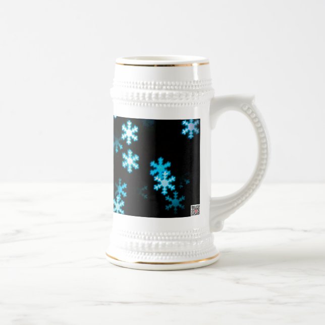 Magical Christmas Snowflakes Beer Stein (Right)