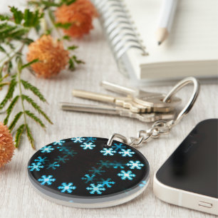 Magical Christmas Snowflakes Keychain