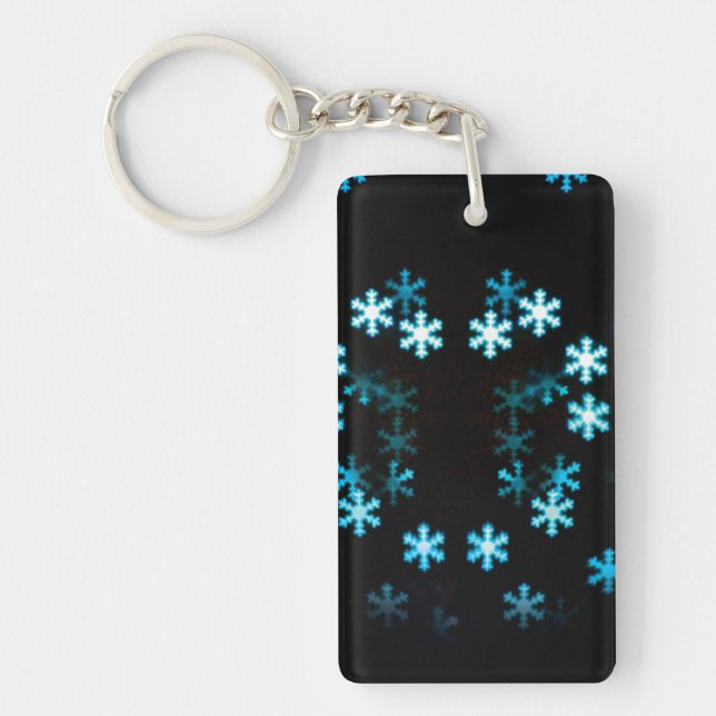 Magical Christmas snowflakes Keychain (Front)