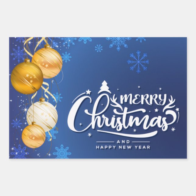 Magical Christmas Spirit – Festive Holiday Design Wrapping Paper Sheet (Front)