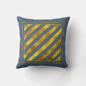 Magical Christmas Stripes Gold ID441 Throw Pillow (Back)