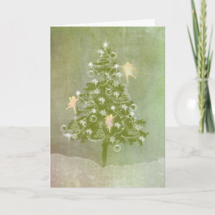 Magical Christmas, Tree & Fairies Holiday Card
