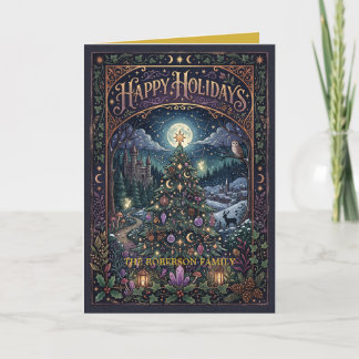 Magical Christmas Tree Happy Holidays Card