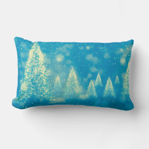 Magical Christmas Trees Lumbar Pillow
