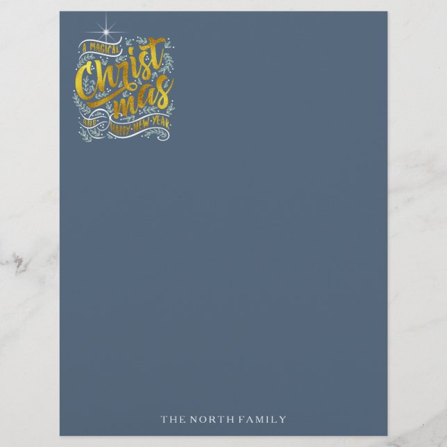 Magical Christmas Typography Gold ID441 (Front)