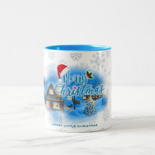 Magical Christmas Village Two-Tone Coffee Mug
