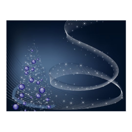 Magical Christmas Winter Night Postcard