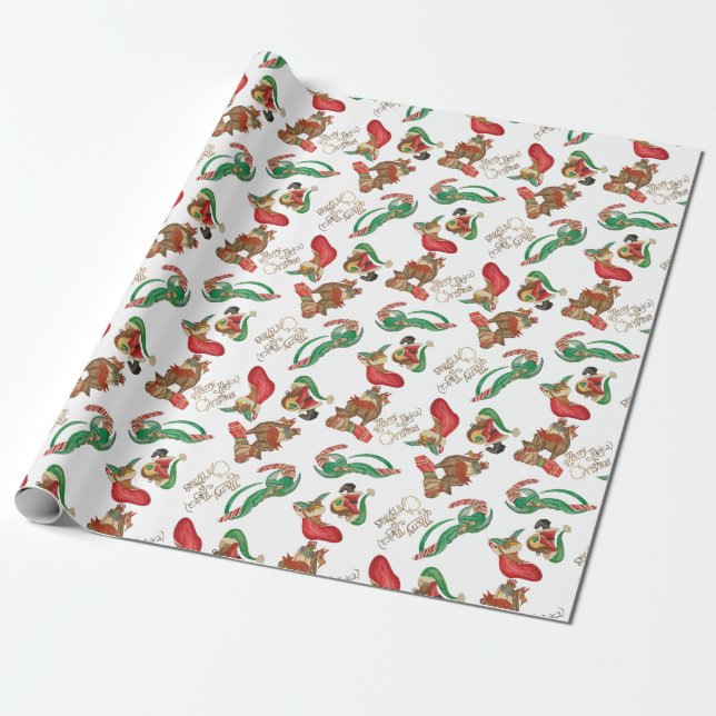 Magical Christmas Wrapping Paper (Unrolled)