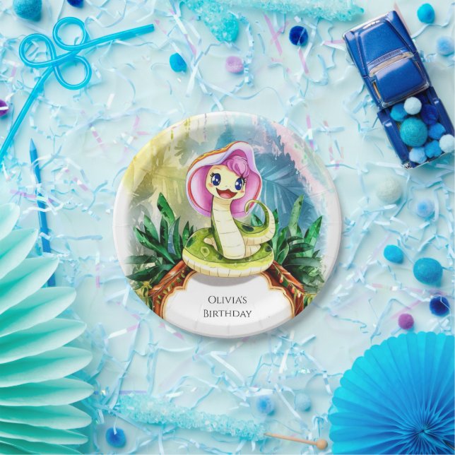Magical Cobra Snake Birthday Paper Plate (Party)