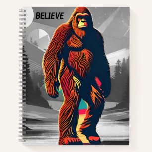 Magical Colourful Bigfoot Abstract Cosmic EncounTe Notebook