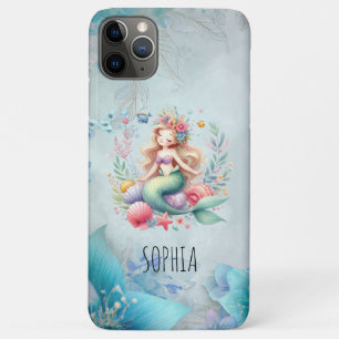 Magical Colourful Mermaid Name Birthday Gift iPhone 11 Pro Max Case