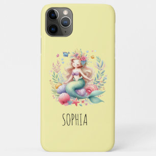 Magical Colourful Mermaid Name Birthday Gift iPhone 11 Pro Max Case