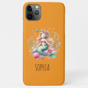 Magical Colourful Mermaid Name Birthday Gift iPhone 11 Pro Max Case