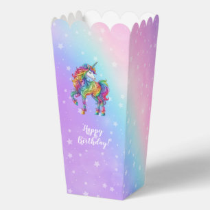 Magical colourful unicorn favor box
