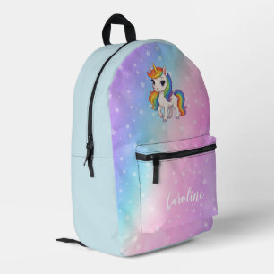 Magical colourful unicorn printed backpack