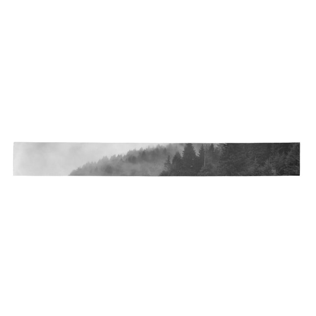 Magical, cool nature in fog satin ribbon (Front)