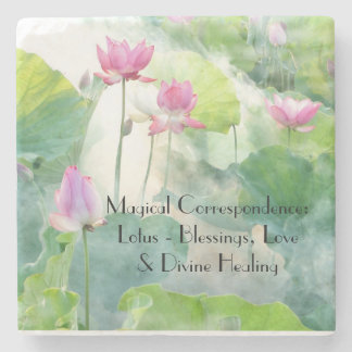 Magical Correspondence Coster: Lotus Stone Coaster