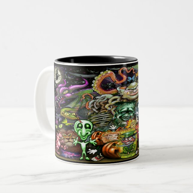 Magical Creatures Two-Tone Coffee Mug (Front Left)