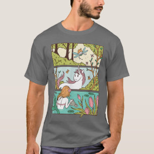 Magical Creatures Unicorn Mermaid Fairy T-Shirt