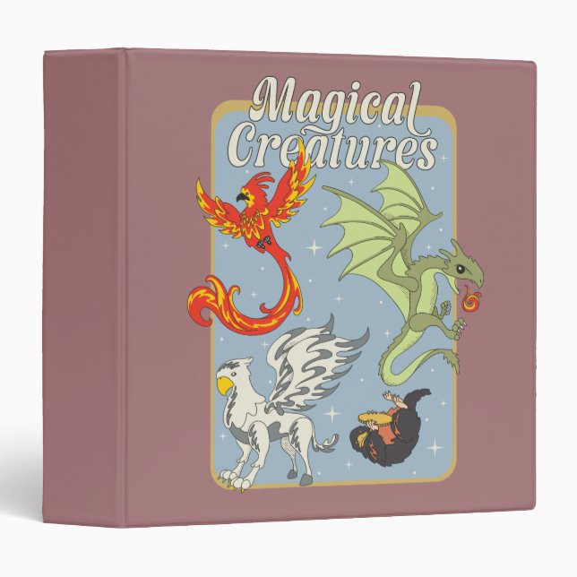 Magical Creatures Vintage Graphic Binder (Front/Spine)